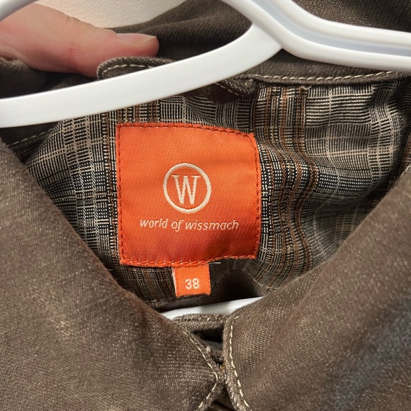 ☀️2/$15☀️World of Wissmach Brown Wash Denim Jacket, Women’s Medium - Picture 2 of 4